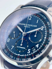 Baume & Mercier Capeland Stainless Steel Blue Dial 44mm Automatic Mens 65716