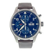 IWC Pilot Chronograph Steel Blue Dial 43mm Automatic Men's Watch IW377714