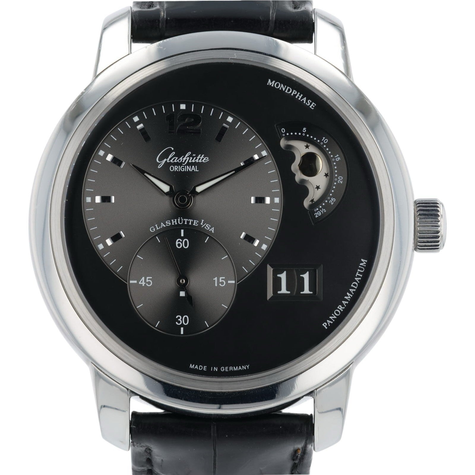 Glashutte Original PanoMaticLunar Steel gray Dial 42mm Automatic 90-02-36-12-05