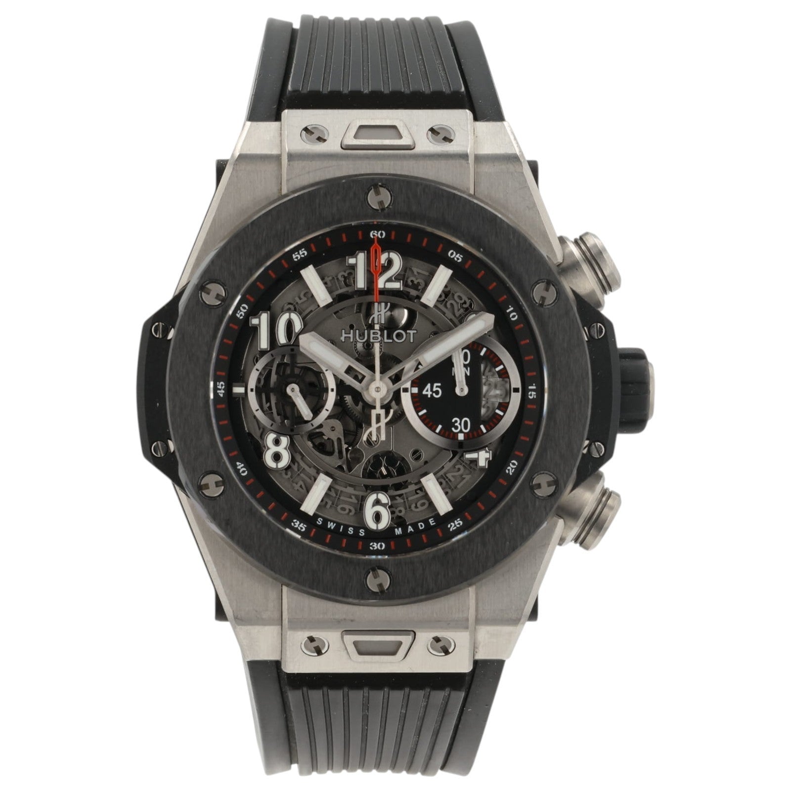 Hublot Big Bang Matte Skeleton Dial Titanium 45mm Automatic Mens 411.NM.1170.RX