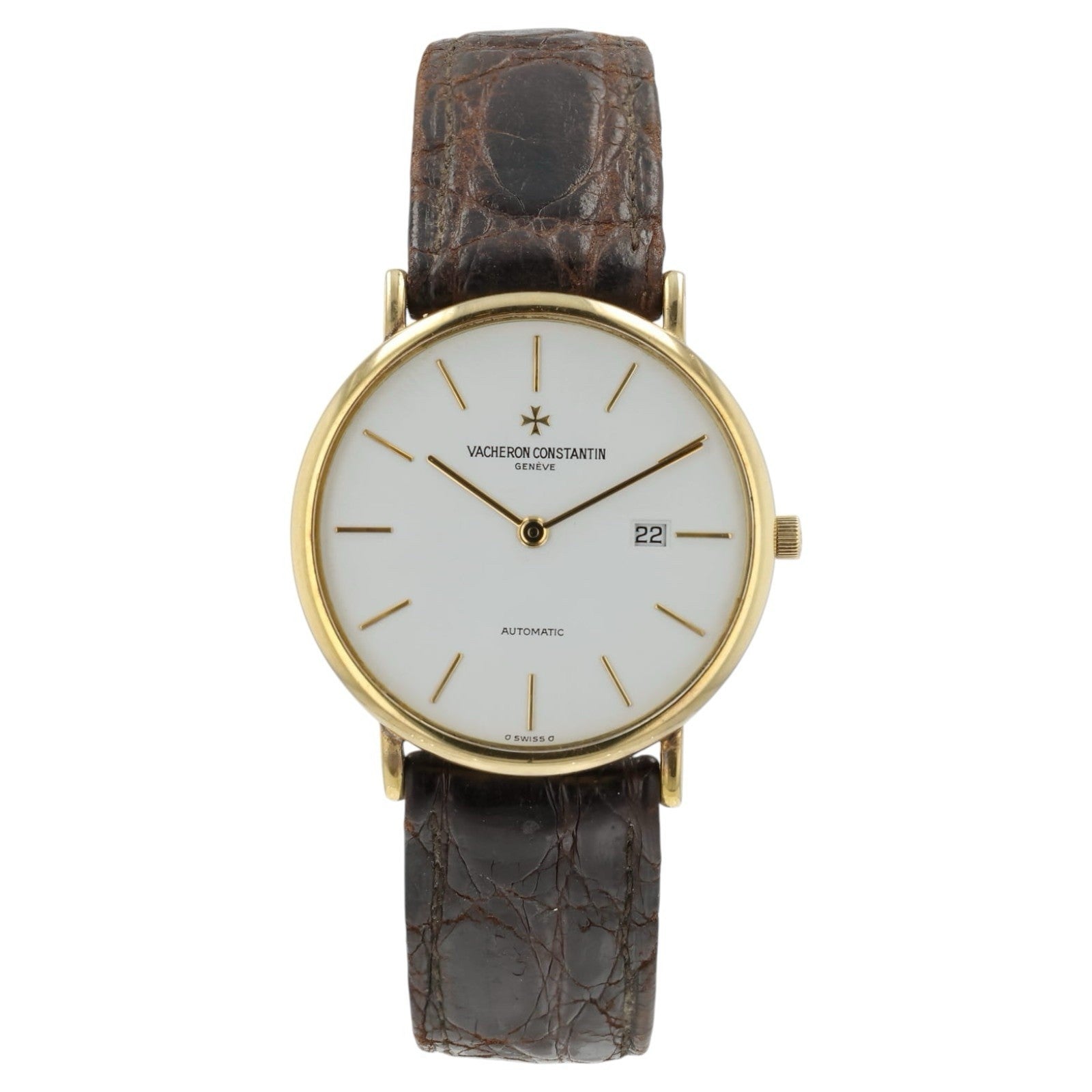 Vacheron Constantin White Dial 18k Yellow Gold 32mm Automatic Men’s Watch 48002