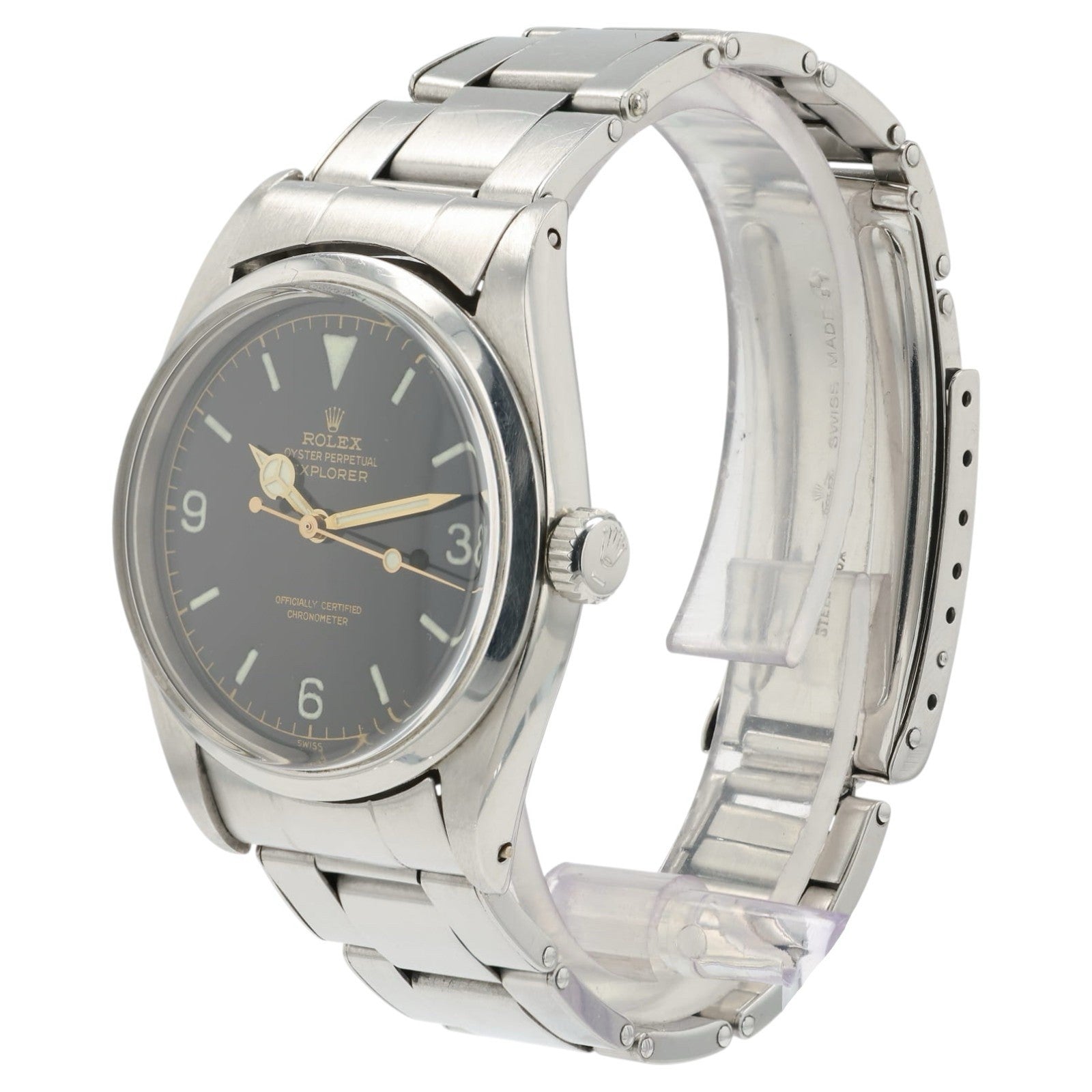Rolex Explorer Black Dial Stainless Steel 36mm Automatic Movement Men’s 6610