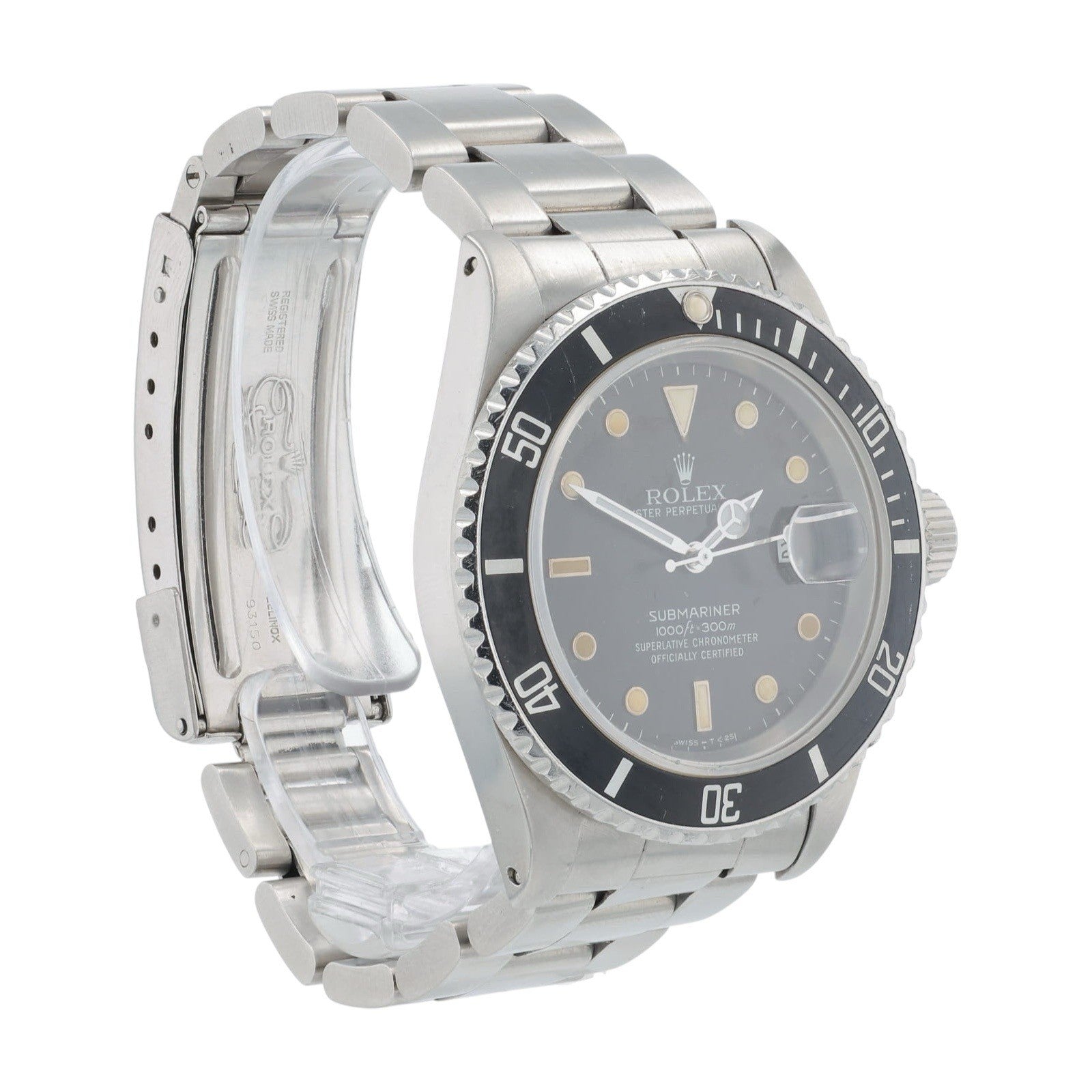 Rolex Submariner Date Stainless Steel Black Dial 40mm Automatic Mens Watch 16610