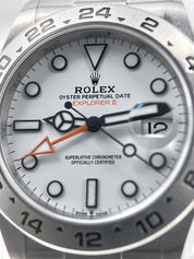 Rolex Explorer II 42mm Polar White Dial Stainless GMT Date Watch 226570