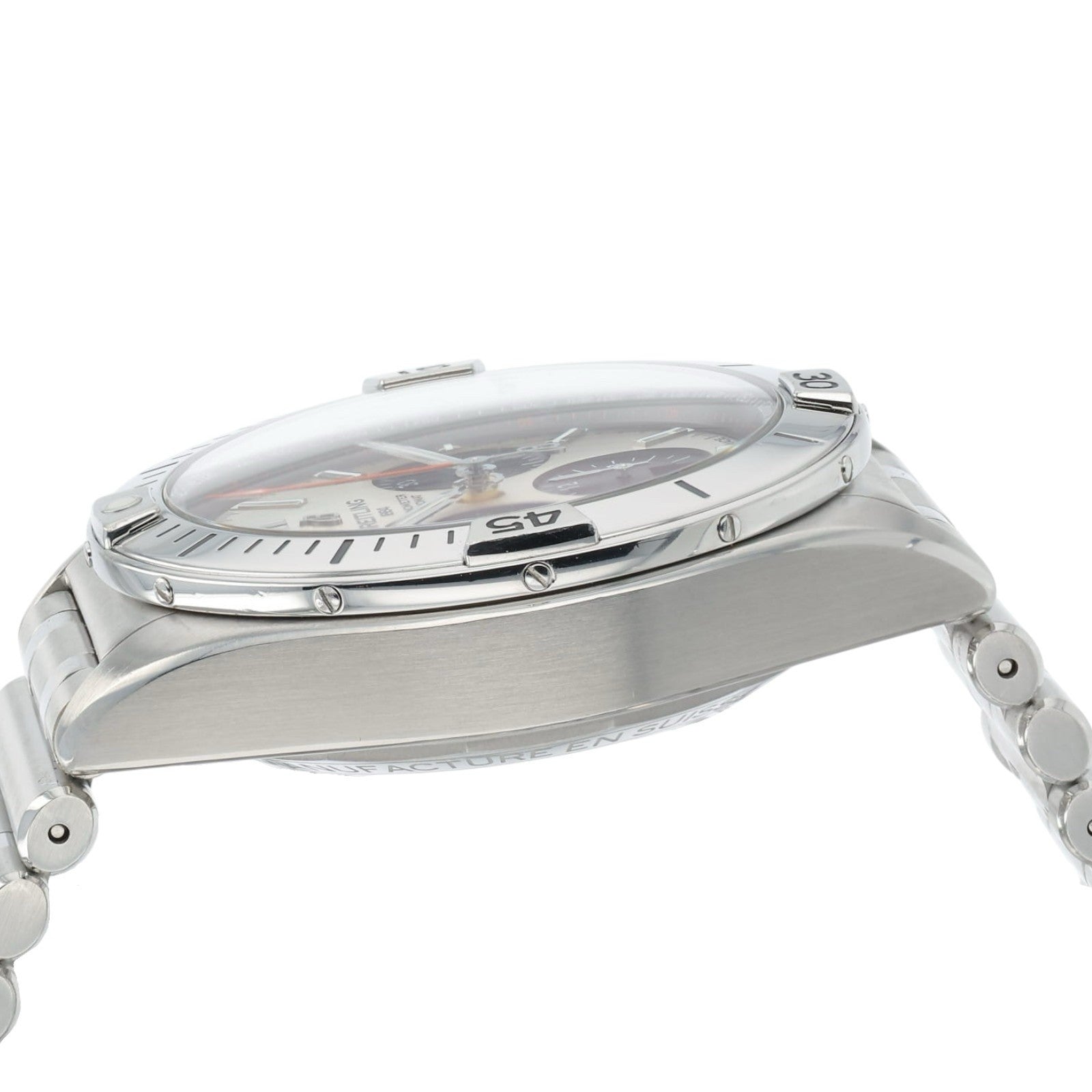 Breitling Chronomat Stainless Steel Silver Dial 42mm Automatic Mens Watch AB0134