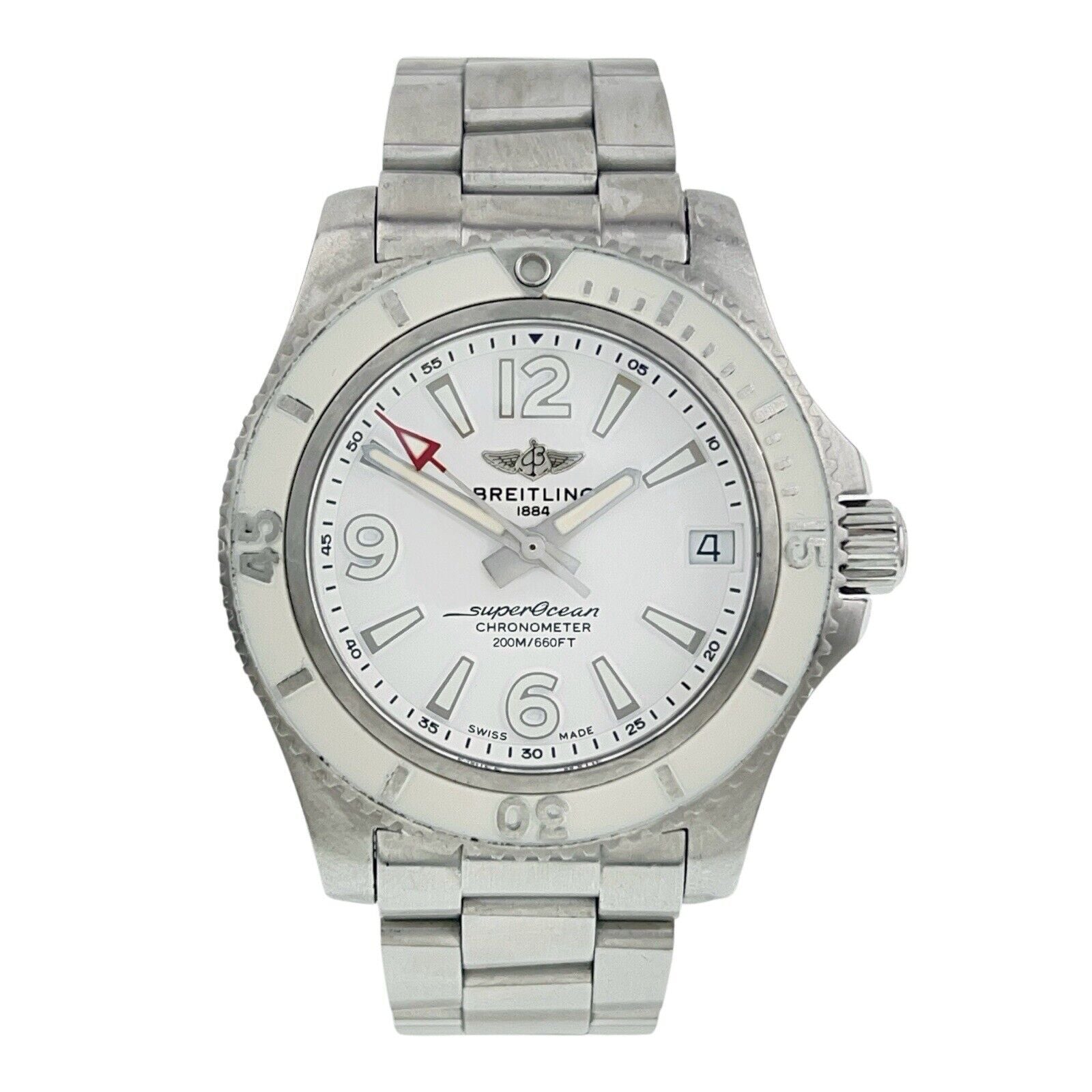 Breitling Superocean Stainless Steel White Dial 36mm Automatic Mens Watch A17316