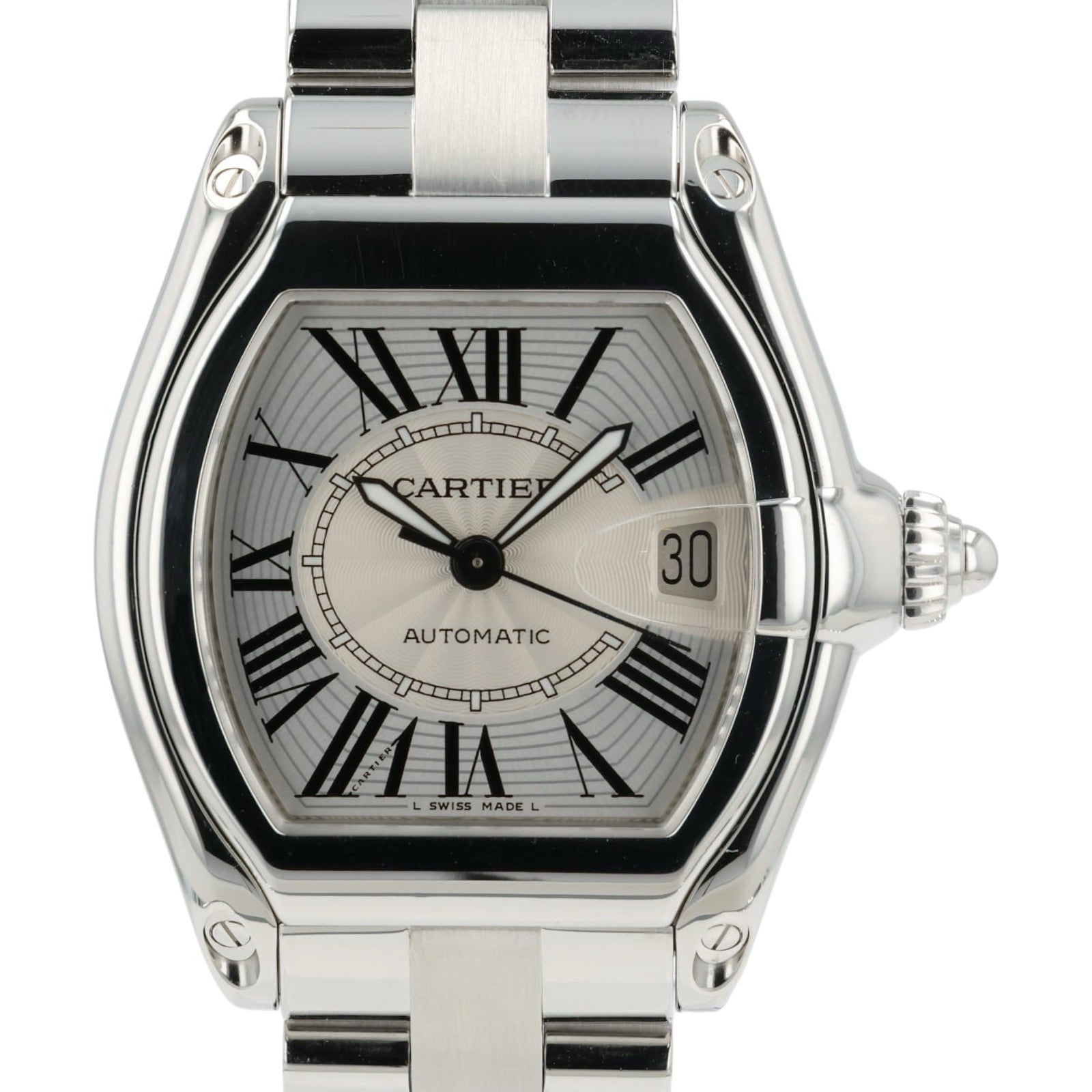 Cartier Roadster Silver Dial Stainless Steel 38mm Automatic Men’s Watch W62025V3