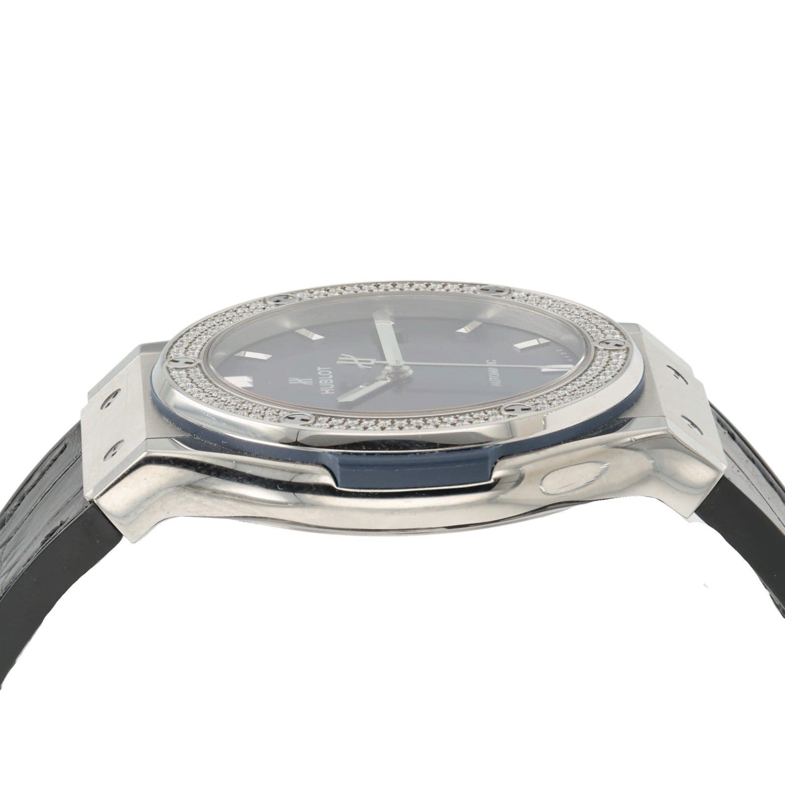 Hublot Classic Fusion Diamond Blue Dial Titanium 42mm Auto 542.NX.7170.LR.1104