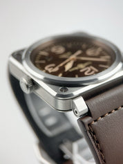 Bell & Ross Stainless Steel Brown Dial 41mm Automatic Men's Watch BR03 - B/P