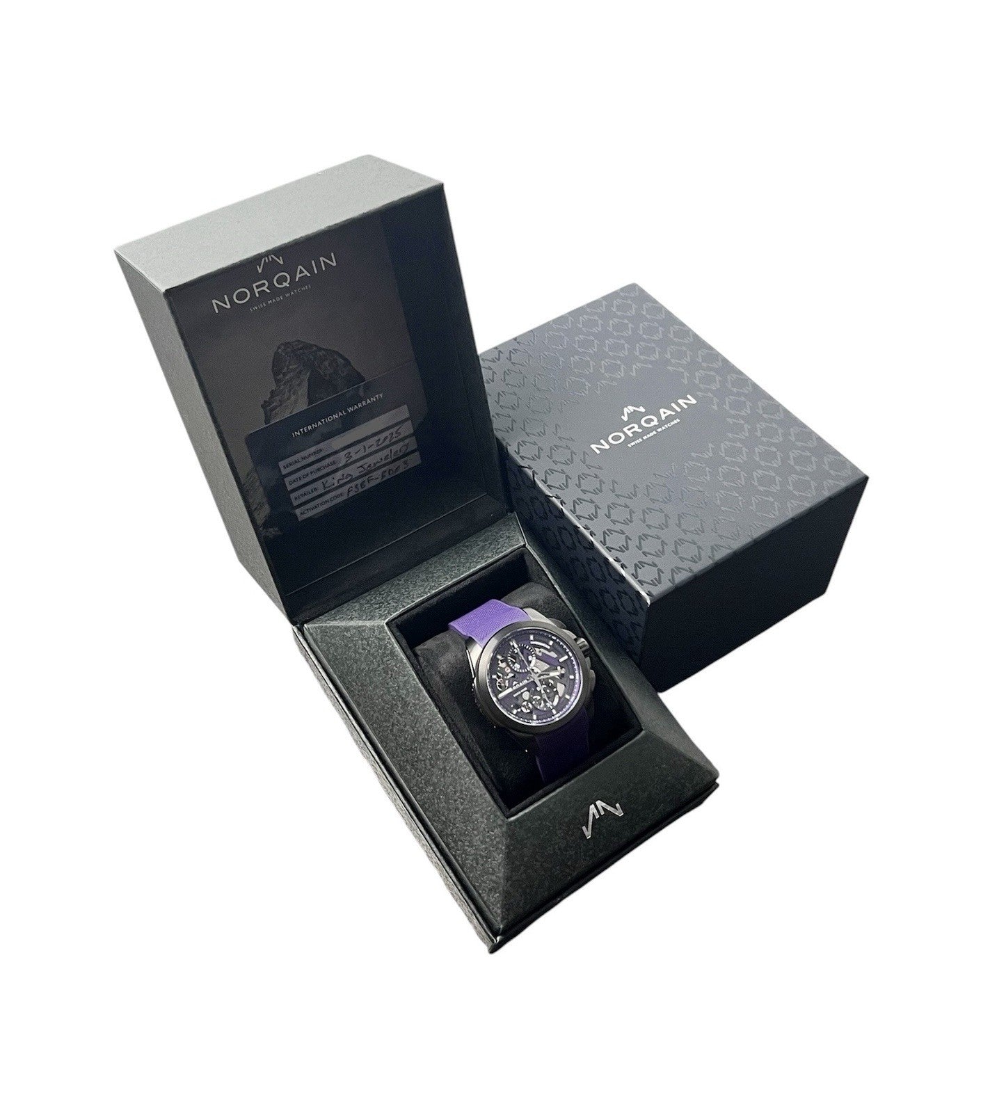 Norqain Independence Skeleton Dial Titanium DLC 42mm Automatic Mens NNT3200