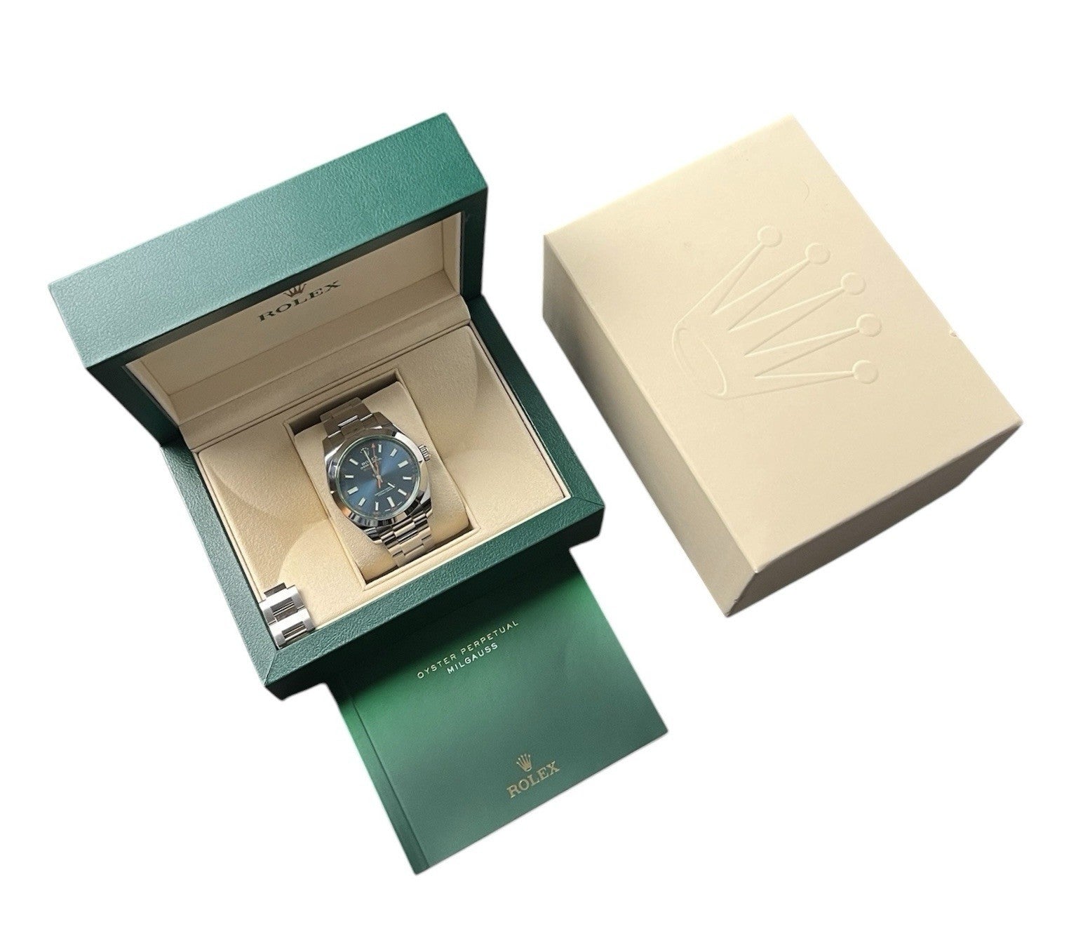 Rolex Milgauss Z-Blue Dial Stainless Steel 40mm Automatic Mens Watch 116400GV