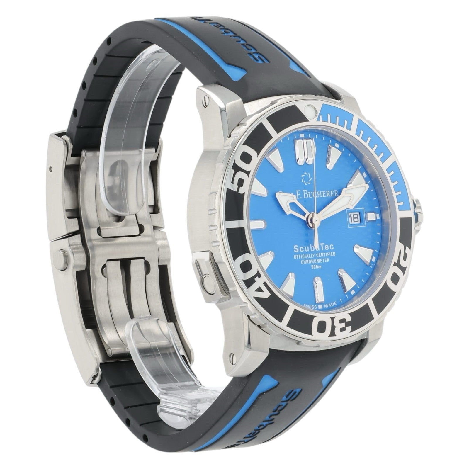 Carl F Bucherer Blue Dial Stainless Steel 44mm Automatic Men’s Watch 10632.23