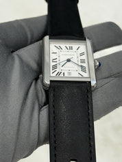 Cartier Tank Solo XL Stainless Steel Silver Color Dial 31mm Mens Watch W5200027