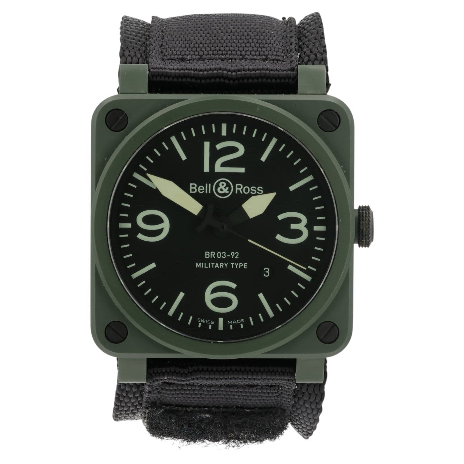Bell & Ross Black Dial Green Ceramic 42mm Automatic Men’s Watch BR03-92-CK