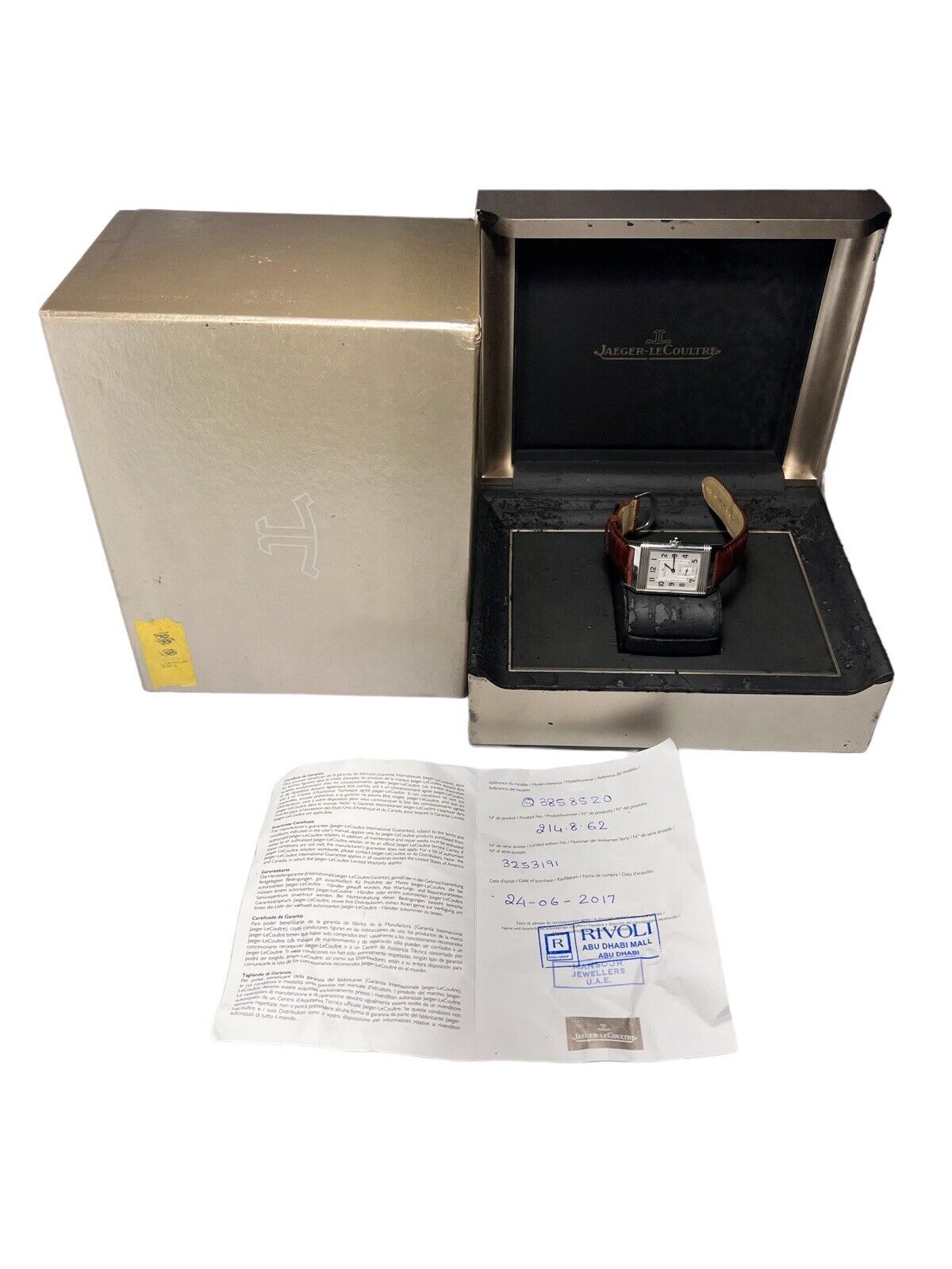 Jaeger Lecoultre Reverso Classic Large 214.8.62 27 Manual Wind Watch - Box/Paper