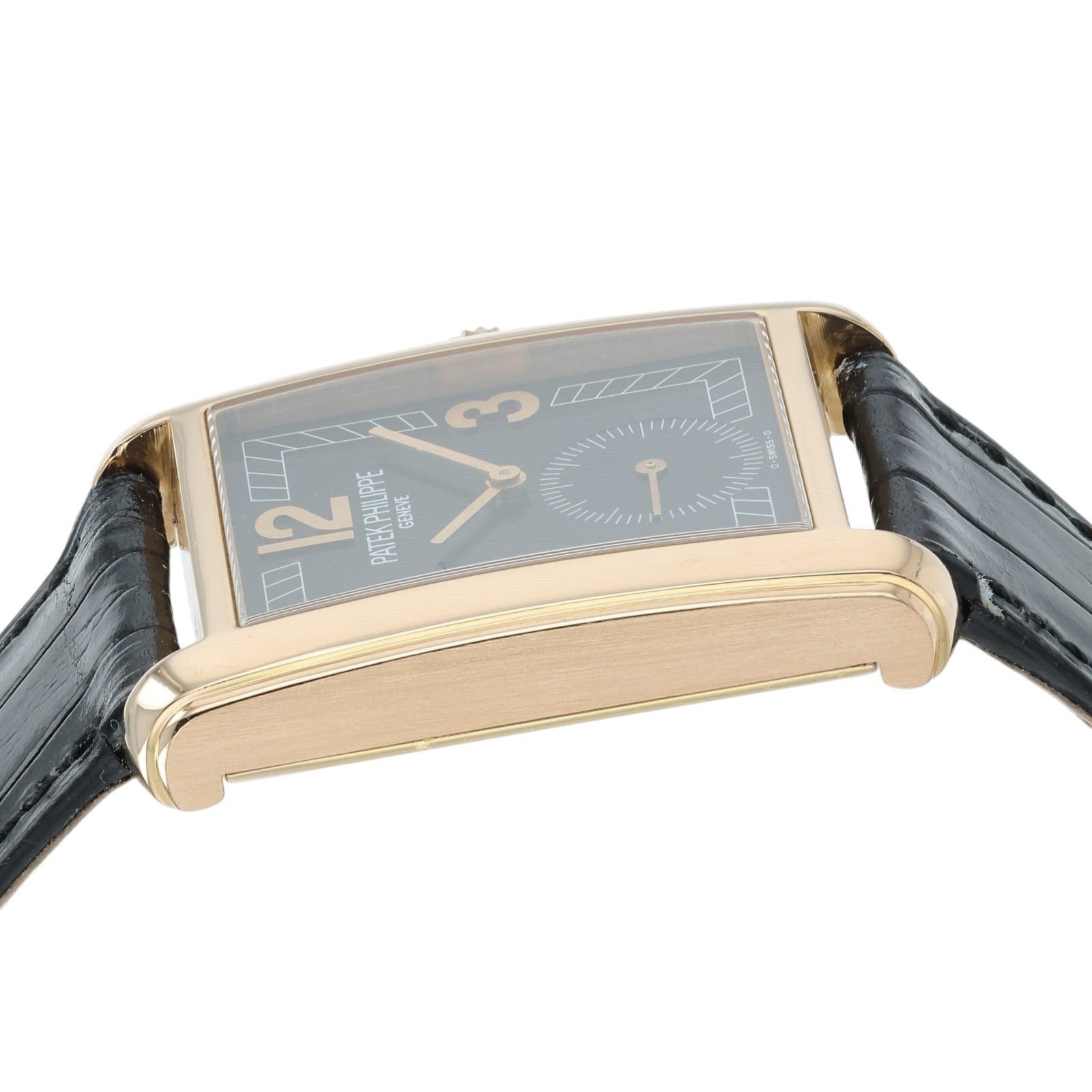 Patek Philipe Gondolo Black Dial 18k Rose Gold 35x28mm Manual Wind Men’s 5014