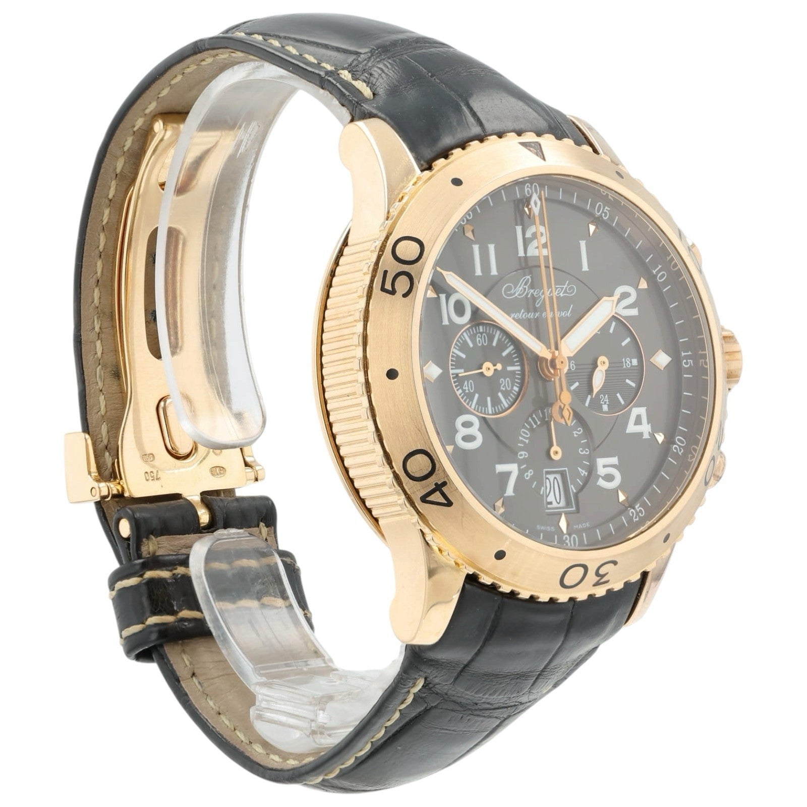 Breguet Type XXI Gray Dial 18k Rose Gold 42mm Automatic Men’s Watch 3810BR