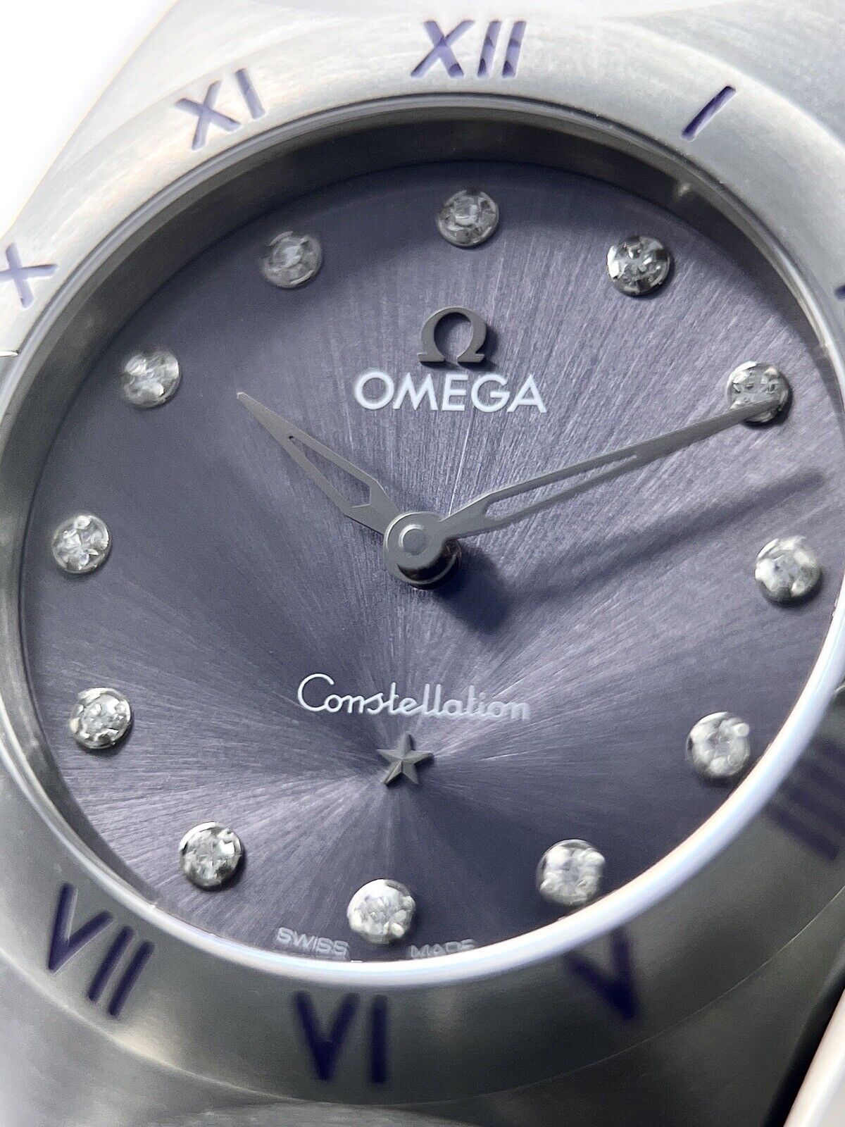 NEW Omega Constellation Quartz Steel Diamonds Ladies Watch 131.10.28.60.60.002