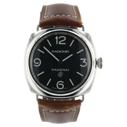 Panerai Radiomir Black Dial Stainless Steel 45mm Manual Wind Mens Watch PAM00753