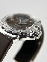 Tag Heuer Ladies Formula 1 Brown Dial Diamond Bezel Quartz Watch WAC1217-0