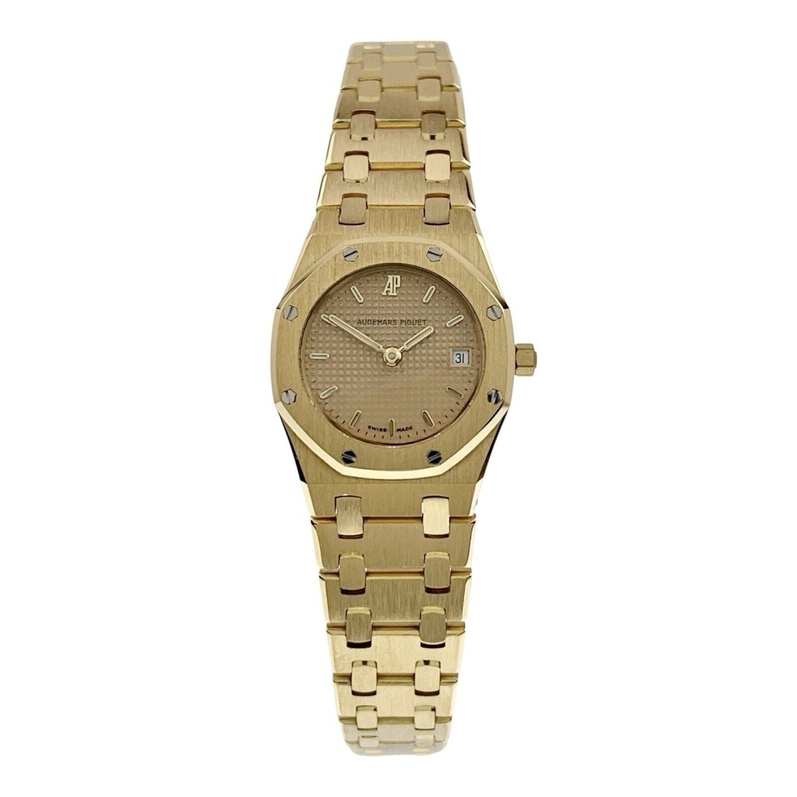 Audemars Piguet Royal Oak 18k Yellow Gold Champagne Dial 26mm Quartz 66270BA