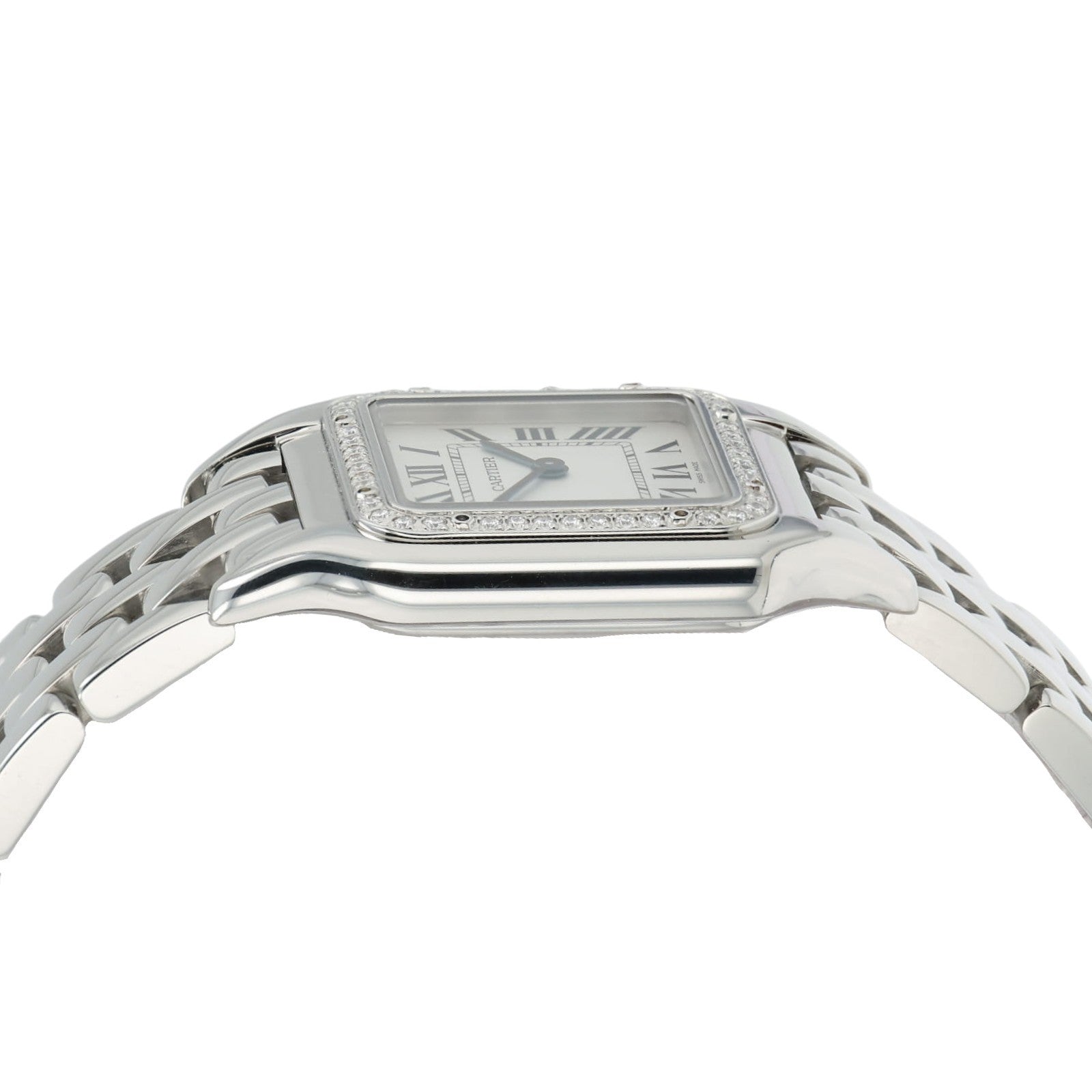 Cartier Panthere Silver Dial Stainess Steel 27mm Quartz Womens Watch W4PN0008