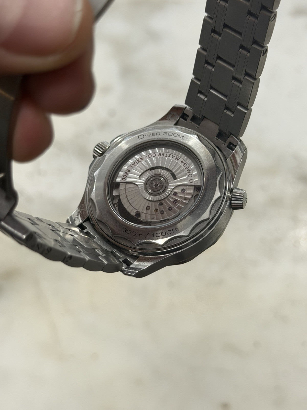 Omega Seamaster Wave 300m Diver Blue Ceramic Watch 210.30.42.20.03.001