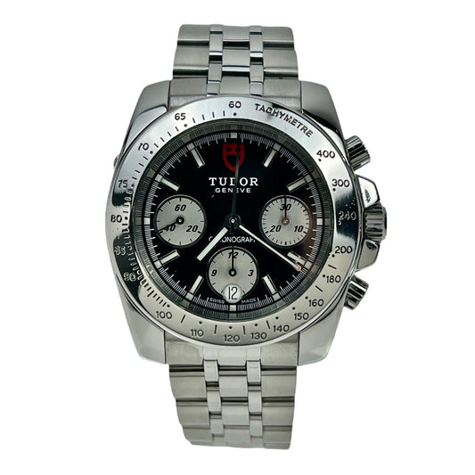 Tudor Sport Chronograph 20300 Black Dial Automatic 41mm Men's Steel Watch