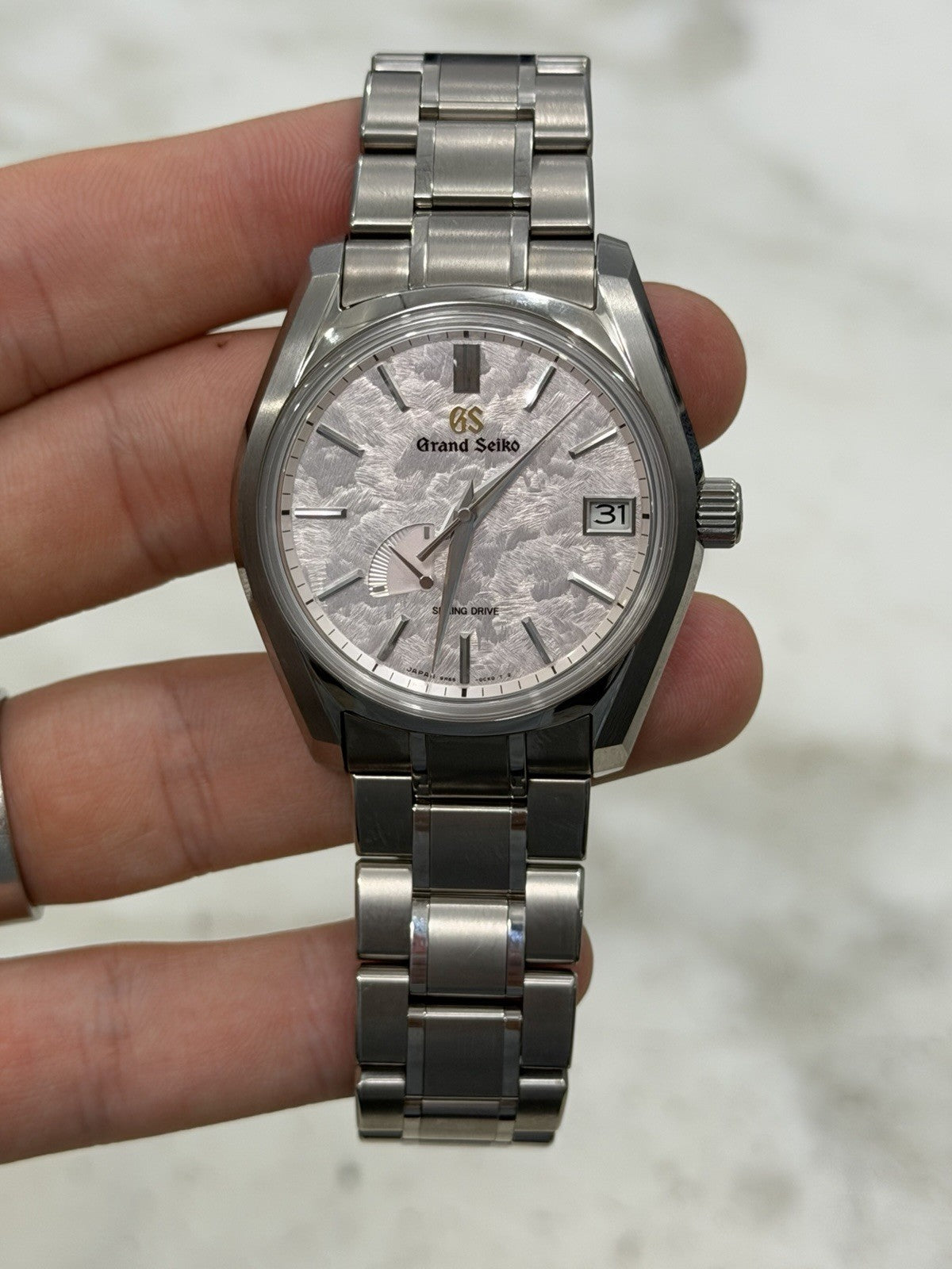 Grand Seiko Heritage Collection “Shunbun” Pink Dial Titanium 40mm Watch SBGA413