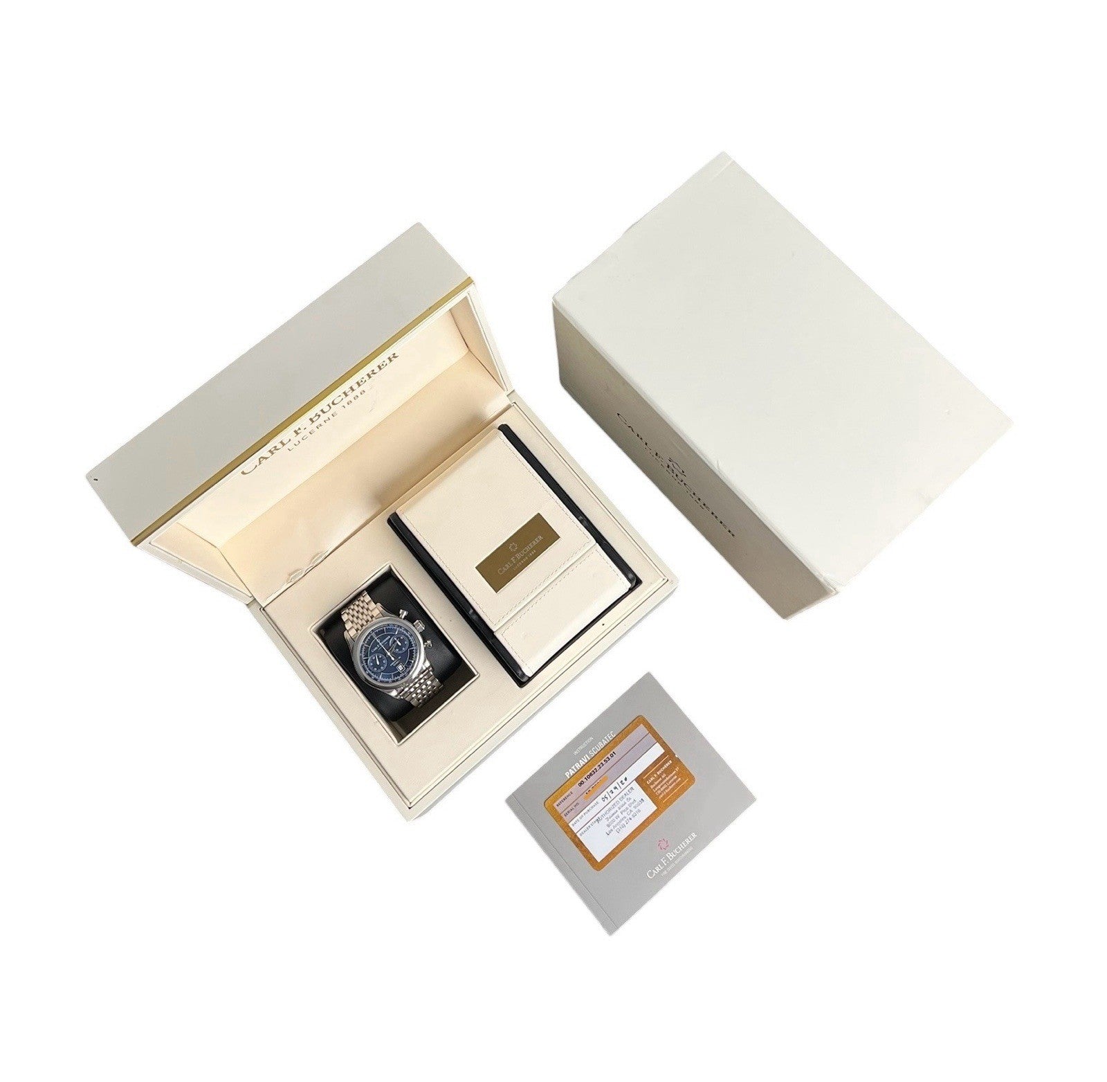 Carl F Bucherer Manero Stainless Steel Blue Dial 43mm Automatic Mens 10919.08