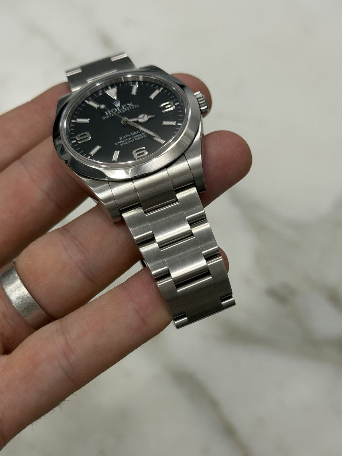 2012 Rolex Explorer  Stainless Steel 39mm MK1 Auto Men’s Watch 214270 W/ Card