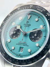 Tudor Black Bay Chrono Stainless Steel Turquoise Dial 41mm Automatic Mens 79360N
