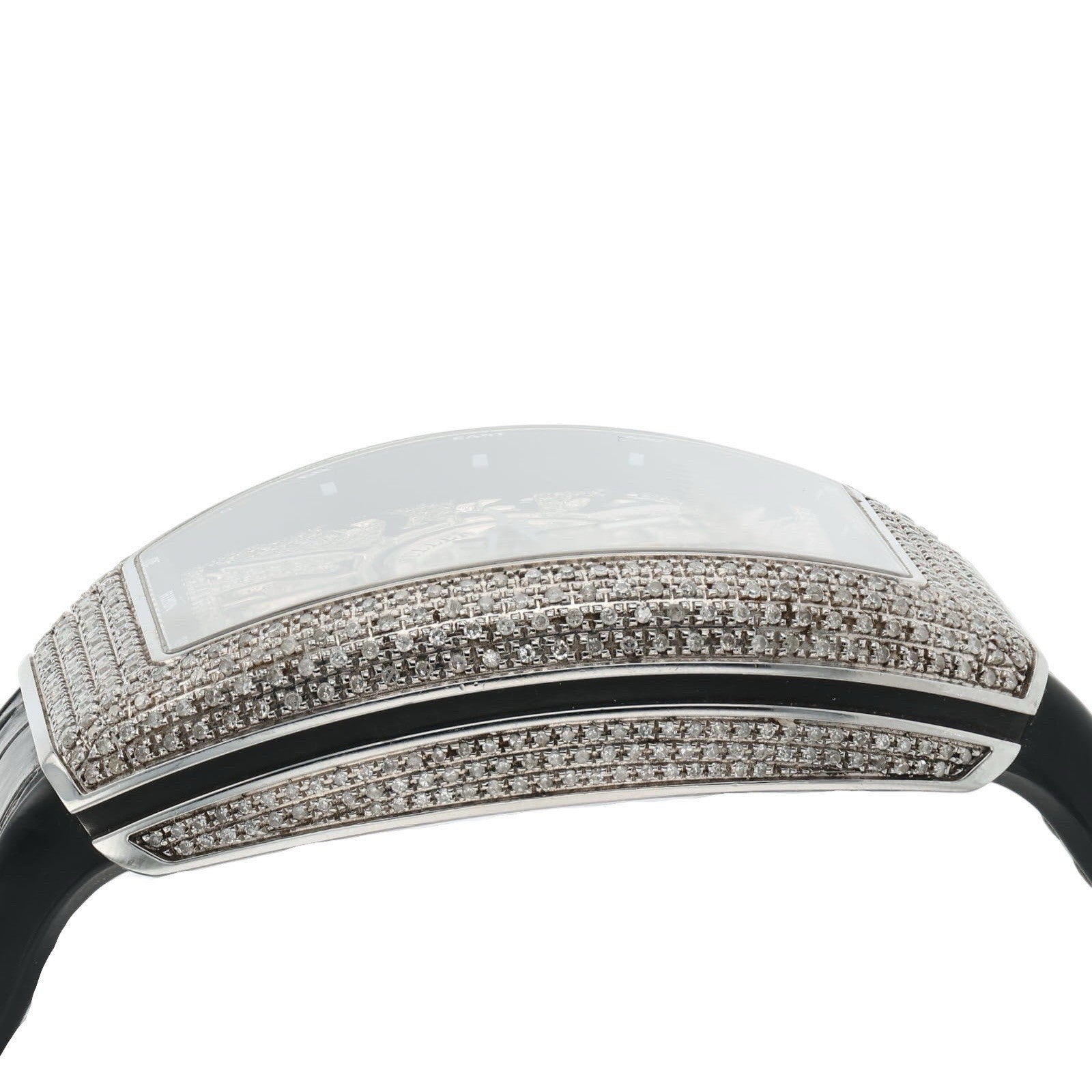 Franck Muller Vanguard Diamond Steel Silver Dial 44mm Automatic Mens V45