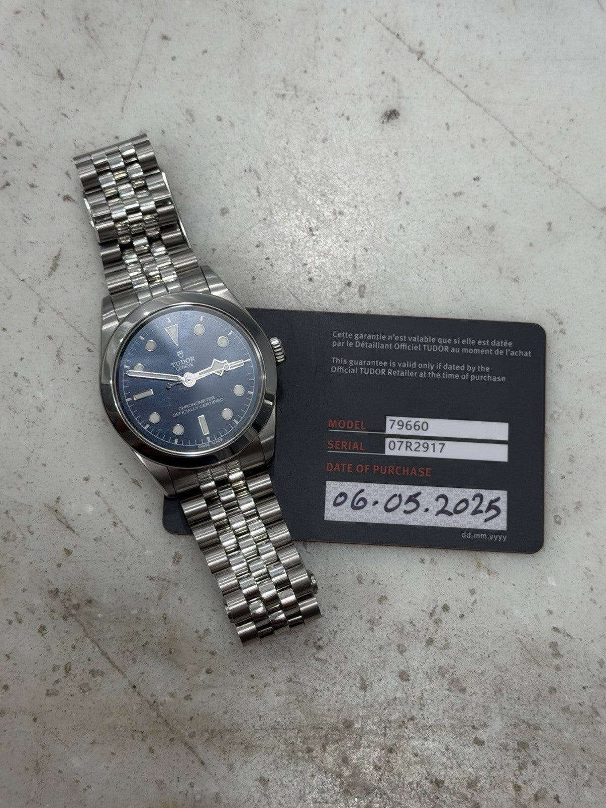 2025 Tudor Black Bay One Stainless Steel Blue Dial 39mm Automatic Watch 79660