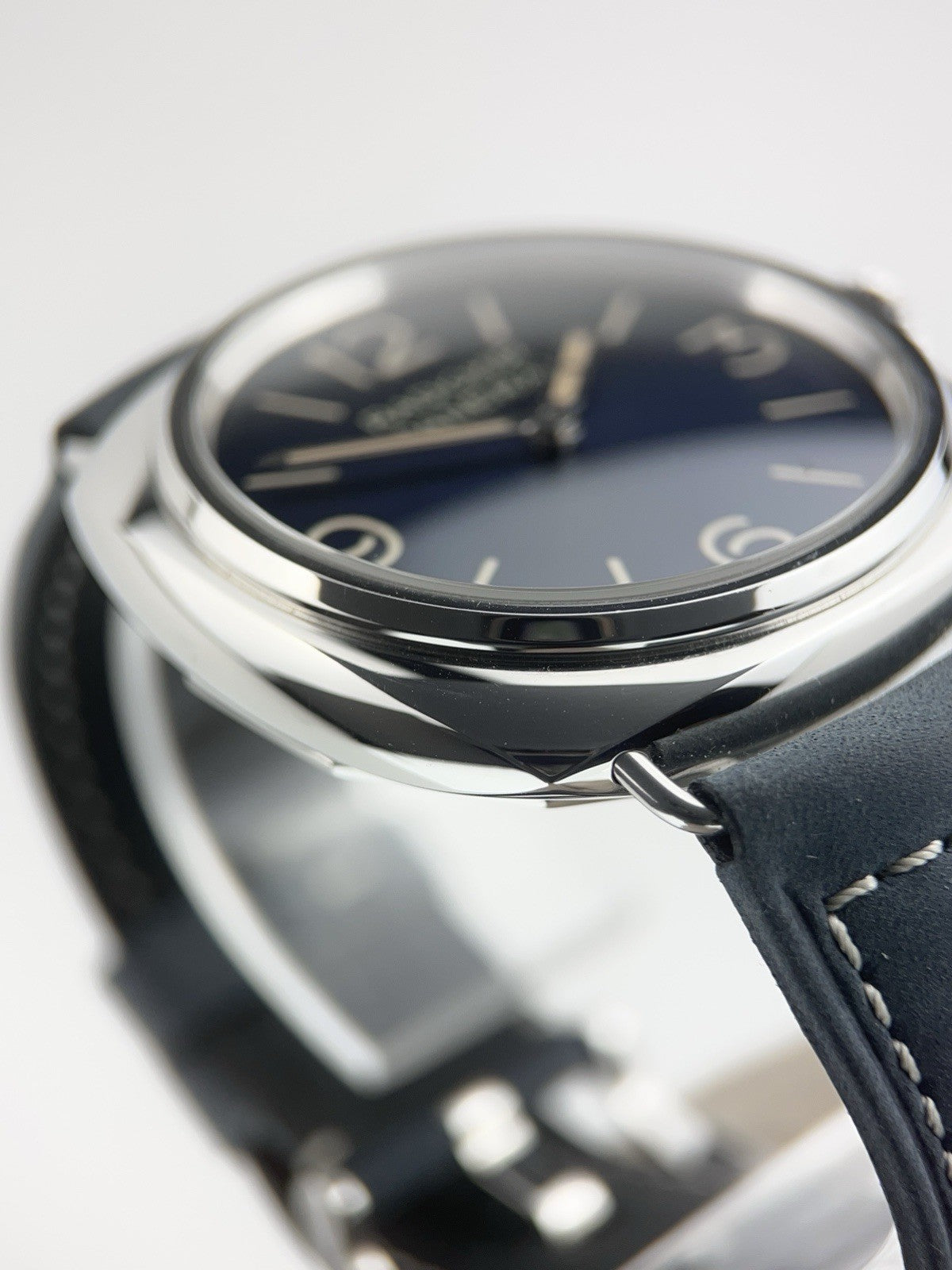 Panerai Radiomir Stainless Steel Blue Dial 45mm Manual Wind Mens Watch PAM01383