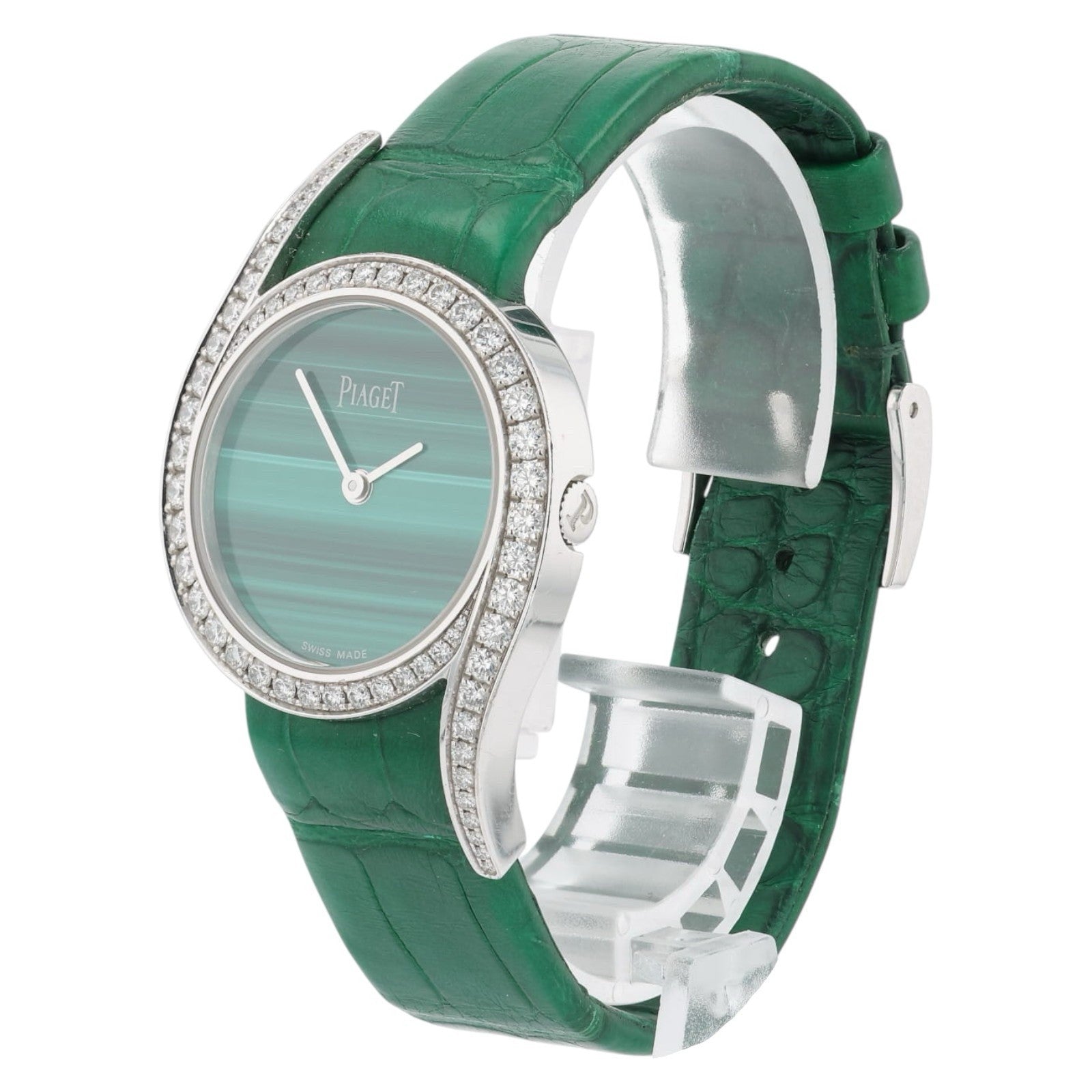Piaget Limelight 18k White Gold Malachite Green 32mm Ladies Watch G0A43160