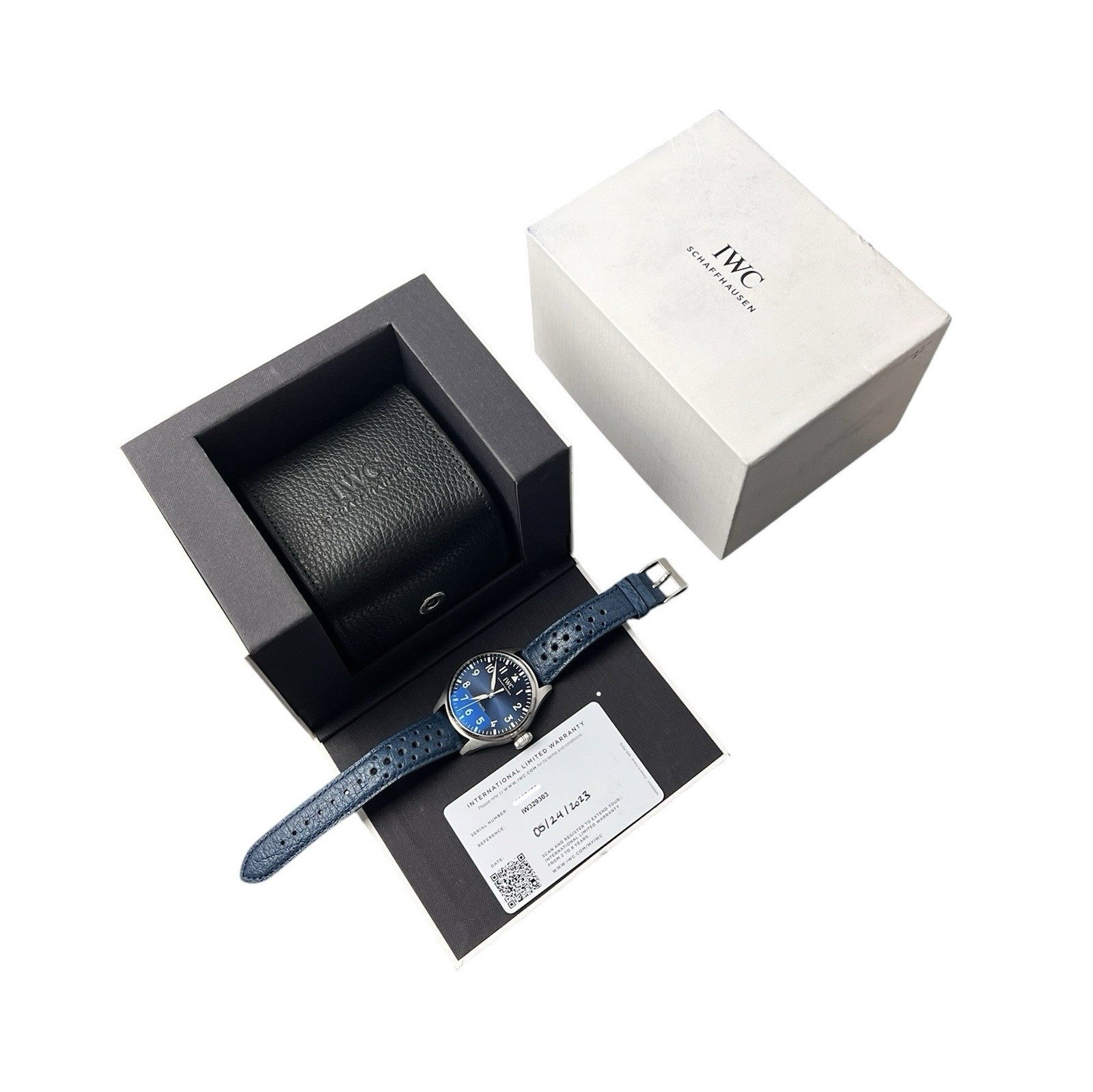 IWC Pilot Big Crown Blue Dial Stainless Steel 43mm Automatic Mens Watch IW329303