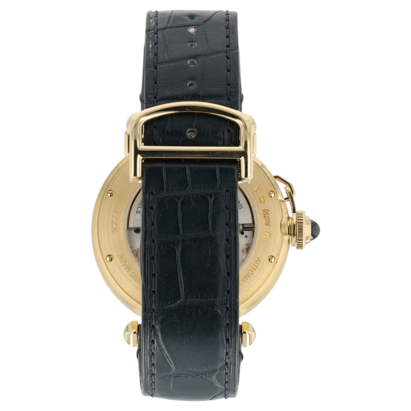 Cartier Pasha Silver Color Dial 18k Yellow Gold 42mm Automatic Mens WGPA0007