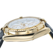Breitling Crosswind Chronograph 18k Yellow Gold White Dial 44mm Automatic K13055