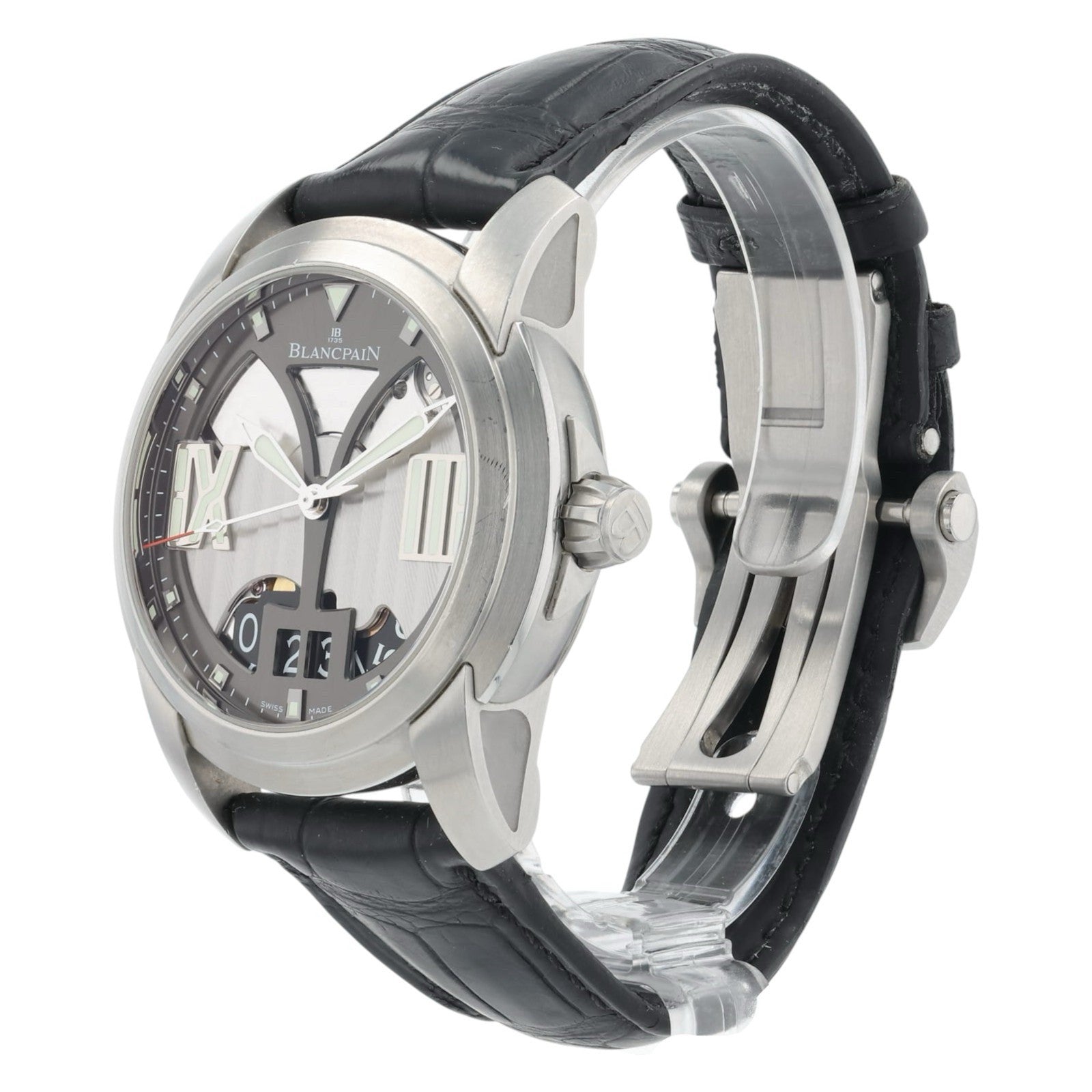 Blancpain L-Evolution Steel Grey Dial 43.5mm Automatic Men's Watch 8850