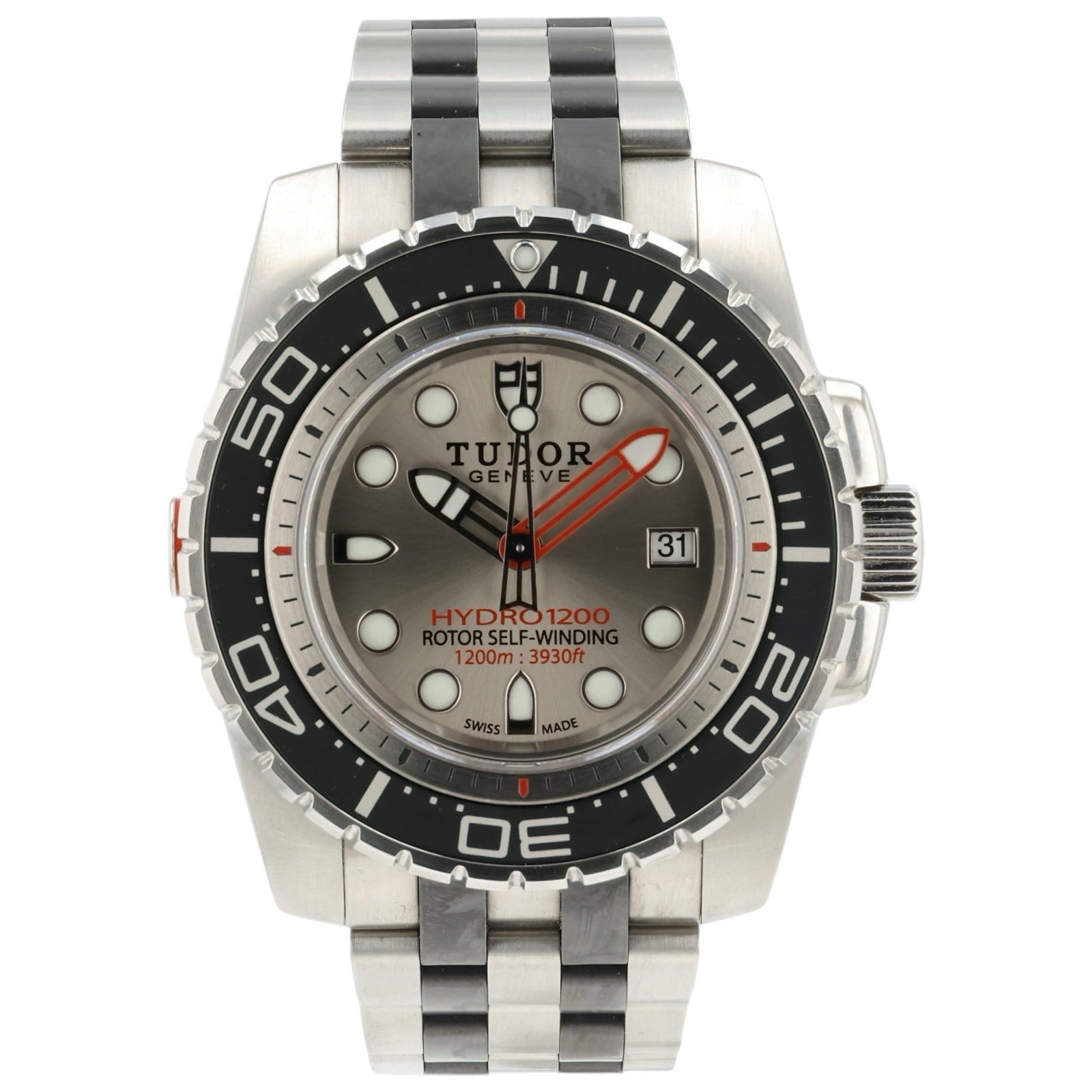 Tudor Hydro 1200 Silver Dial Stainless Steel 45mm Automatic Men’s Watch 25000