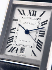 Cartier Tank Solo XL Stainless Steel Silver Color Dial 31mm Men's Watch W5200027