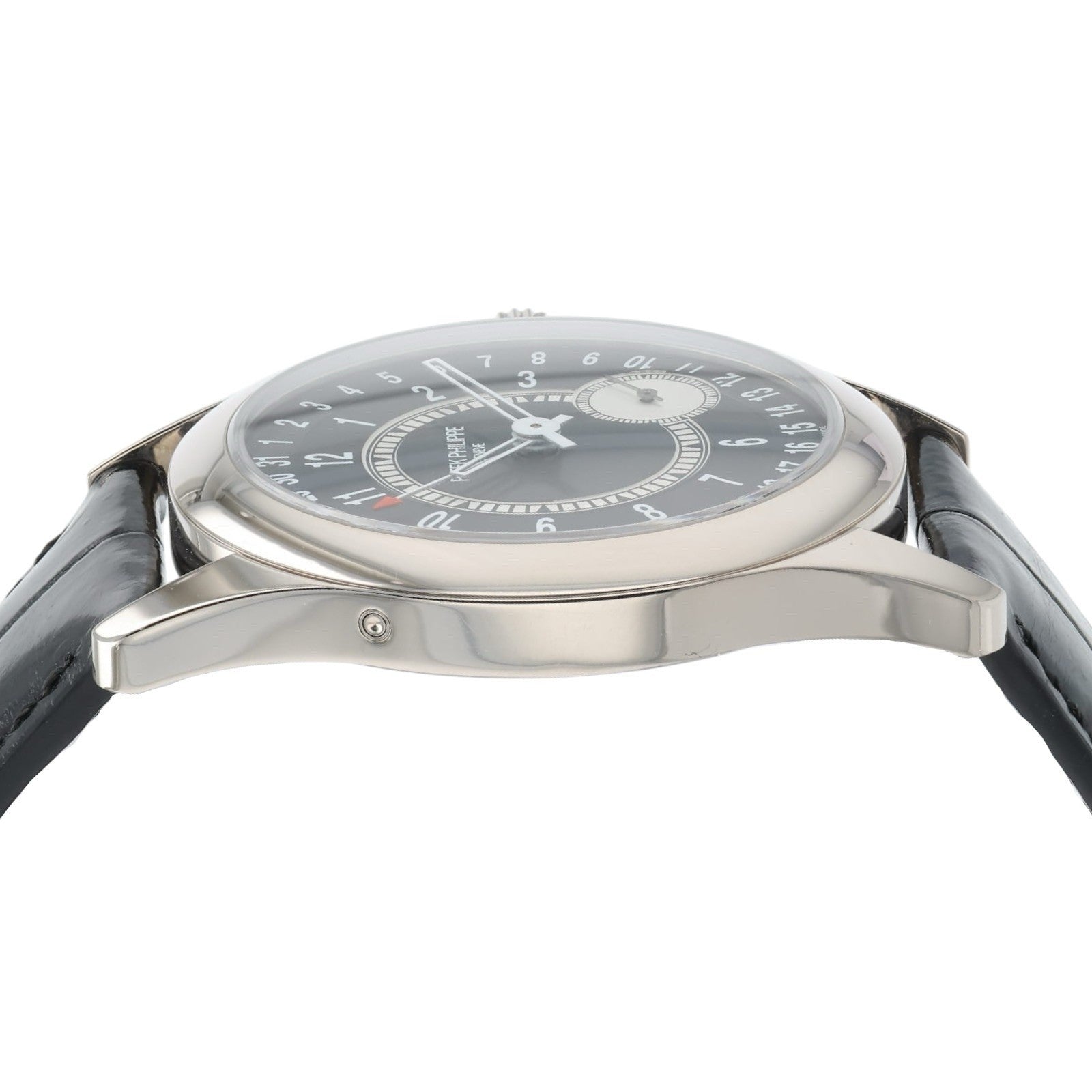 Patek Philipe Calatrava Black Dial 18k White Gold 39mm Auto Men’s Watch 6006G