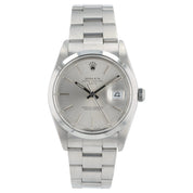 Rolex Date Silver Dial Stainless Steel 34mm Automatic Movement Men’s Watch 15000
