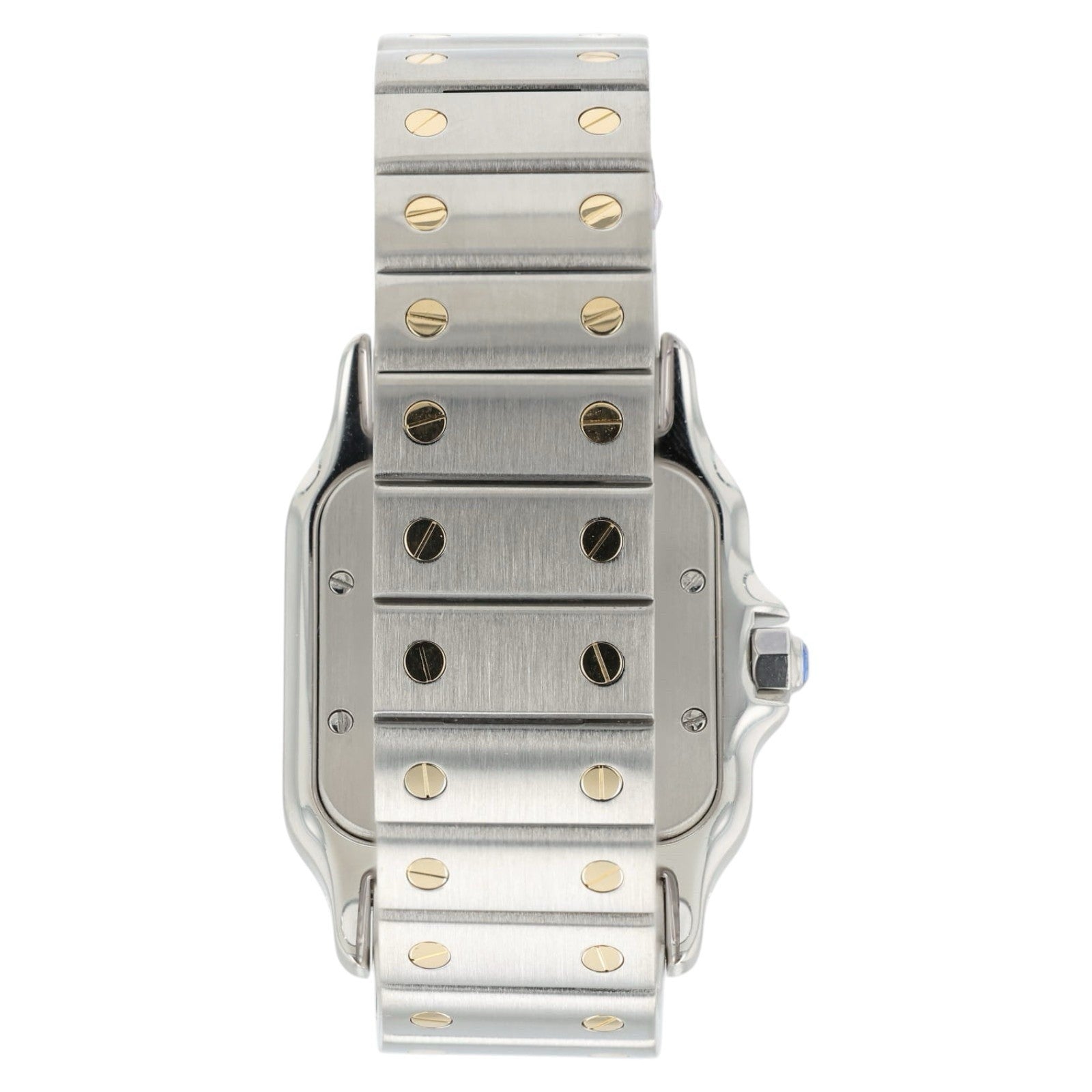 Cartier Santos Galbee Silver Dial Gold & Steel 29mm Quartz Unisex Watch 1566