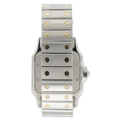 Cartier Santos Galbee Silver Dial Gold & Steel 29mm Quartz Unisex Watch 1566
