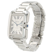 Cartier Tank Anglaise Silver Color Dial Steel 47x36mm Automatic Mens W5310008