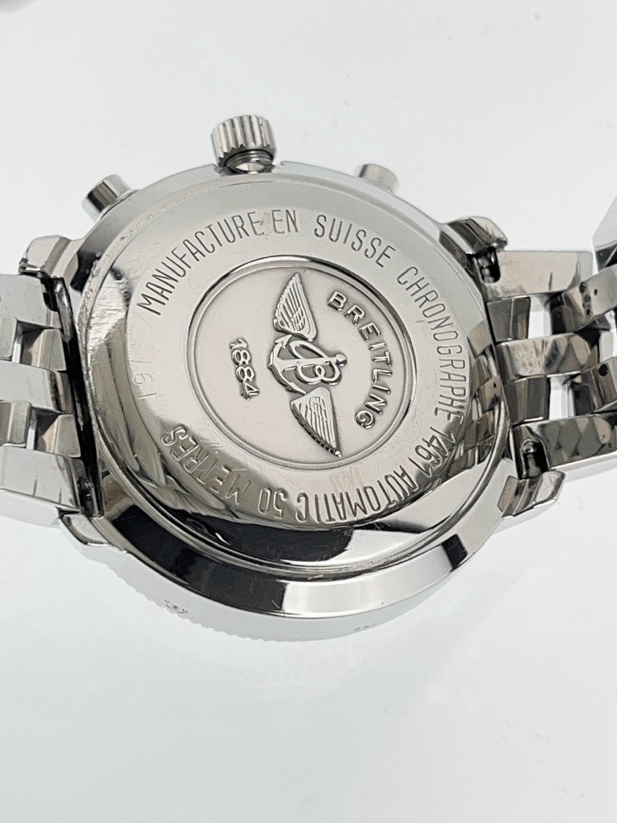 Breitling Astromat Special Ed Steel White Dial 40mm Automatic Mens Watch A19405