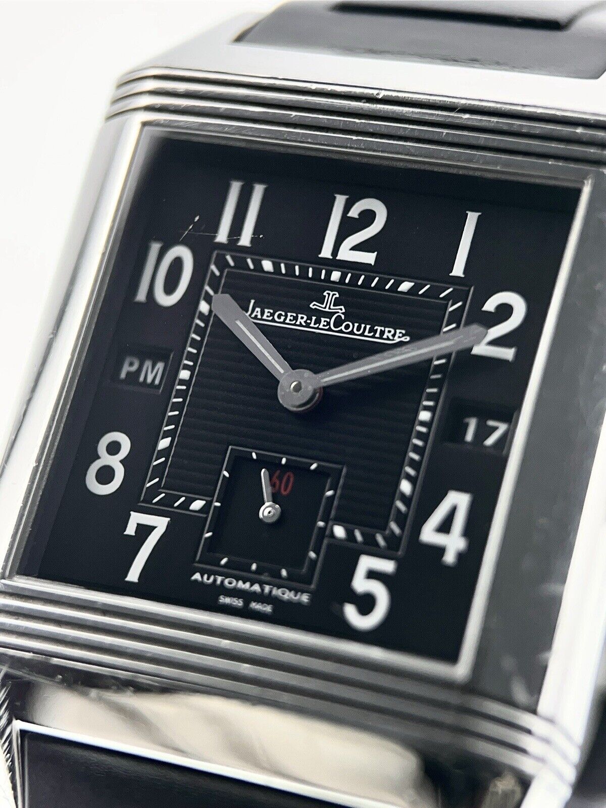 Jaeger-Le Coultre Reverso Squadra Home-time Steel Black Dial 35mm Auto Q700868P