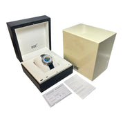Montblanc Heritage Worldtimer Steel Blue Dial 41mm Automatic Men's Watch 7339